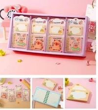 Capybara theme mini diary plus sticky notes packs of 12