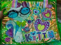 16 inch holographic tote bag with zip Last 7 pcs available