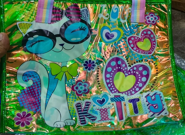 16 inch holographic tote bag with zip Last 7 pcs available