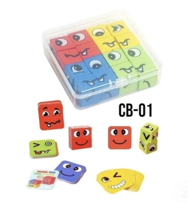 Face changing rubik cube now in plastic box packing