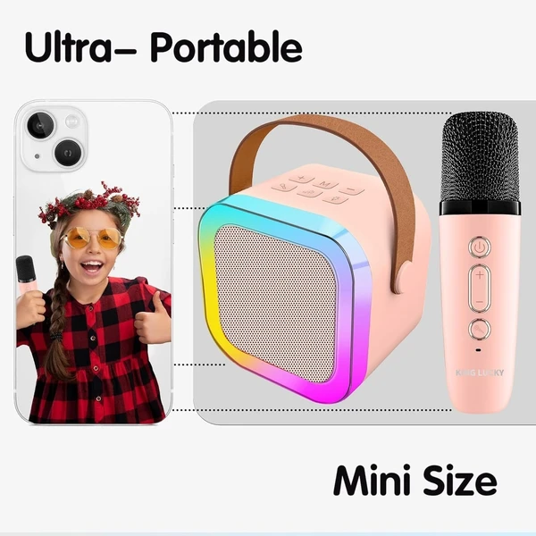 KARAOKE WITH WIRELESS MIC & SPEAKER Perfect for gifting