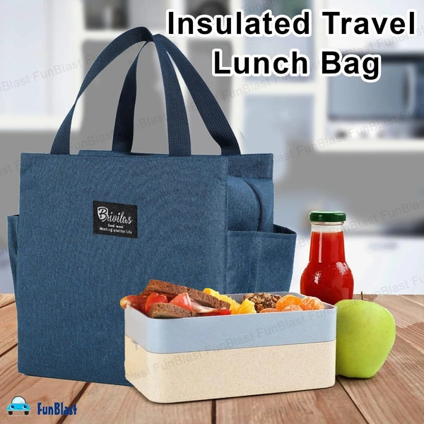 Stylish Lunch Bag for Women/Mens Insulated Lunch/Tiffin/Storage Bag for Office Waterproof Lunch Bag (Multicolor). Color random only