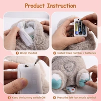 Breathing Teddy Otter Glowing Music for Baby Sensory Sleep Lights Rhythmic Simulation - Color random only