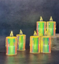 New rainbow holographic candle