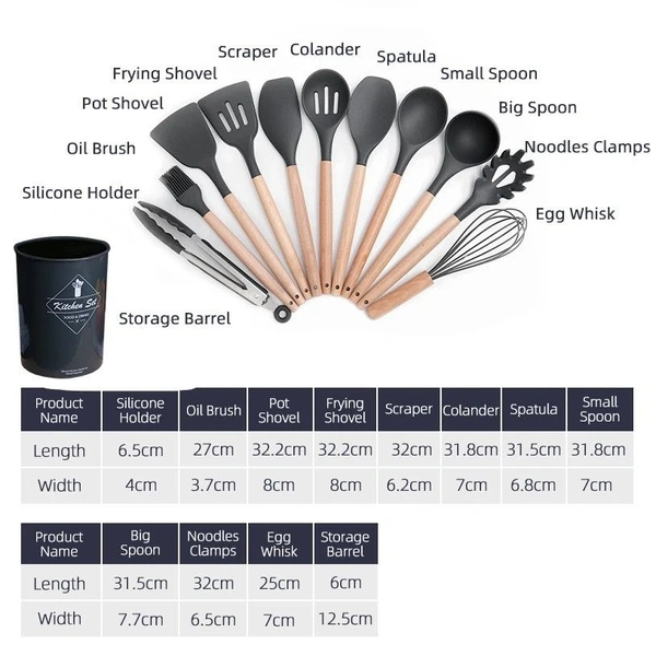 New silicon cook and serve set 