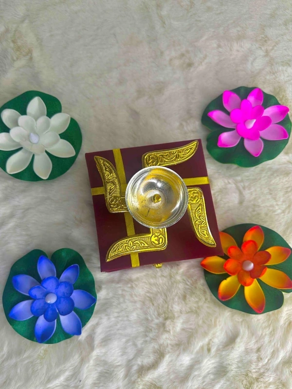 Swastik Diya in premium gift box packing  - Swastik