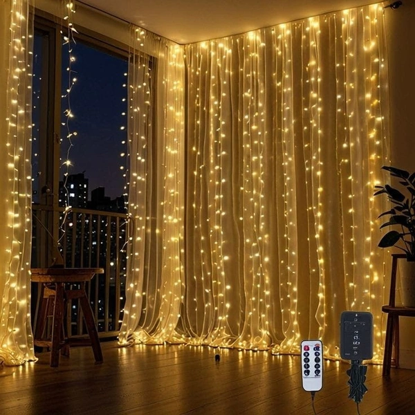 10 row warm curtain led with remote