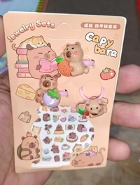 Nail art cum jewellery kit cards Capybara and kuromi available pack of 10 cards