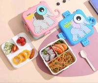 Plastic Lunch Food Box with steel inside  Premium quality  Children Baby Snack Box Layers Lunchbox Portable 1120ML*+70Ml