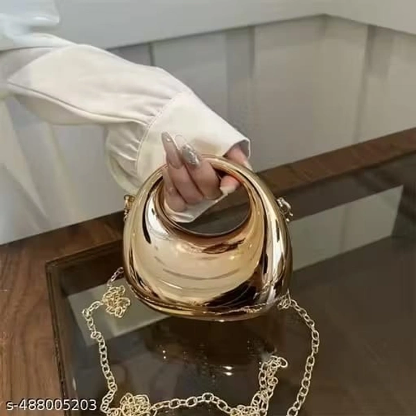 Metallic women handbag Real pic and video shared.Color random only
