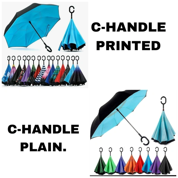 Reversible Umbrella with C Type Handle