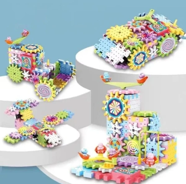 Planet of Toys Plastic Building Blocks Toy, Multicolour, 2 -5 Year, 81 Pcs