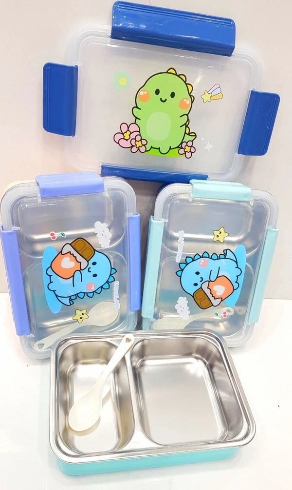 Homeoculture Dino steel lunch box Color random only