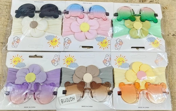 Goggles hair softband combo Premium quality. No color choice possible in bulk