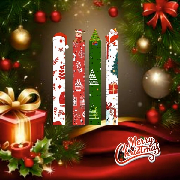 Christmas theme wooden scale