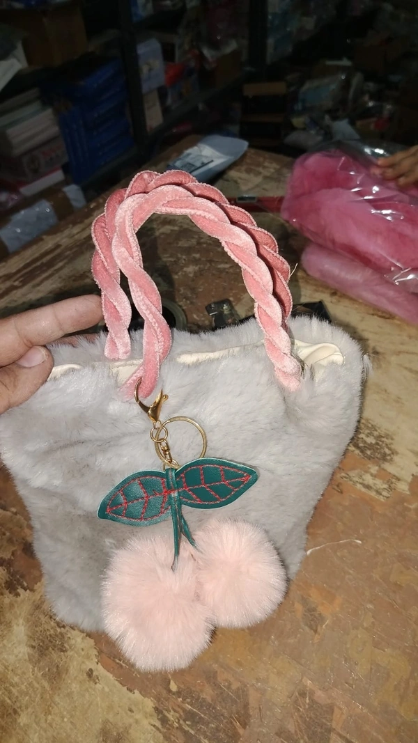 Fur sling cum purse premium quality