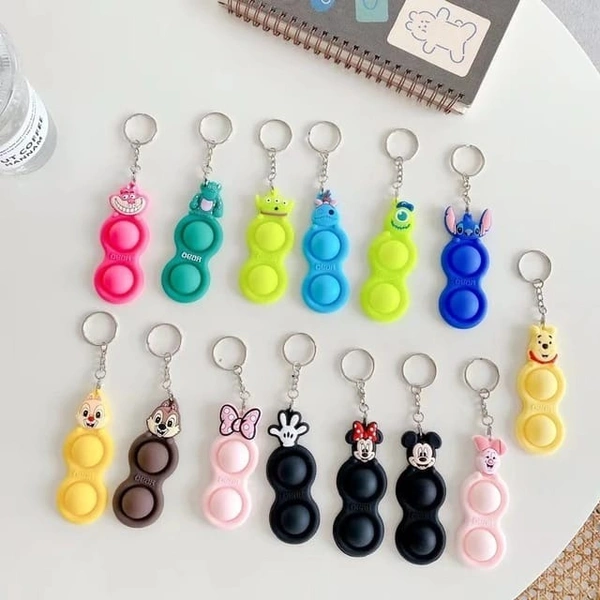 Disney theme decompression keychain fidget toys Premium quality pack of 12