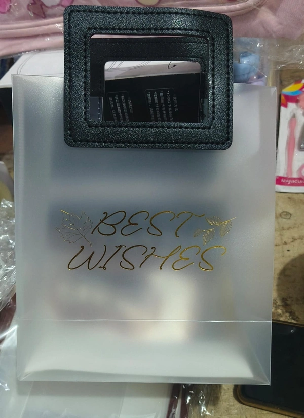 Transparent pvc bags Best wishes printed 9*6*3 inches