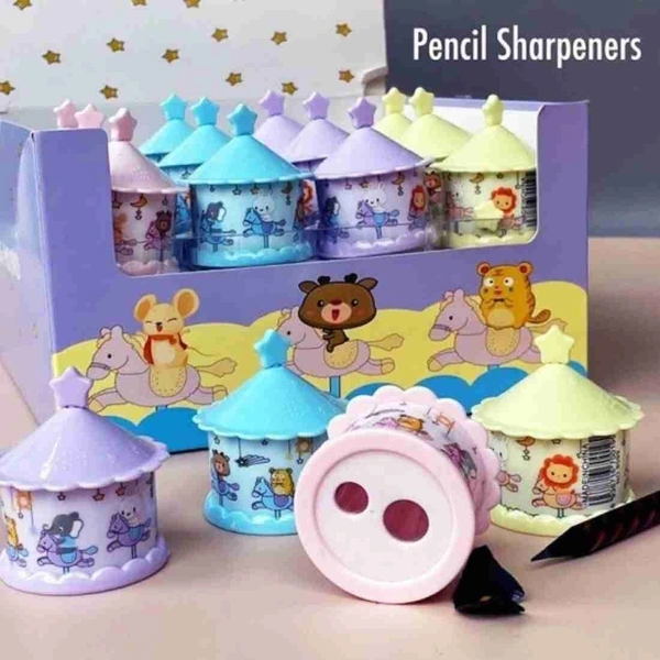 Carnival theme sharpener box of 24 pcs