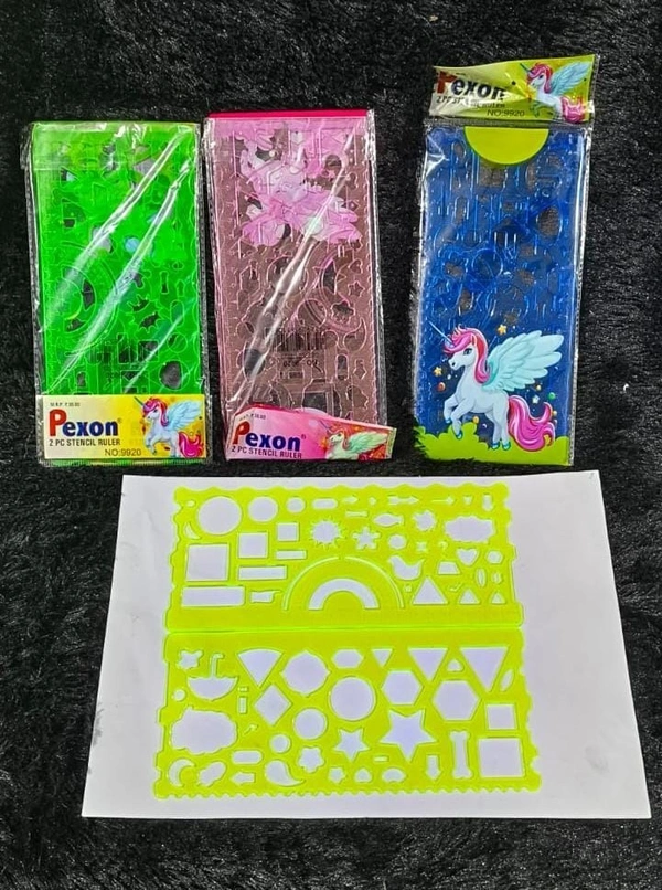 New stencil scale set of 2 Each pkt has 2 scales as shown