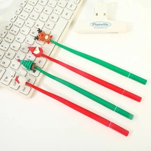 New Christmas theme silicon gel pens