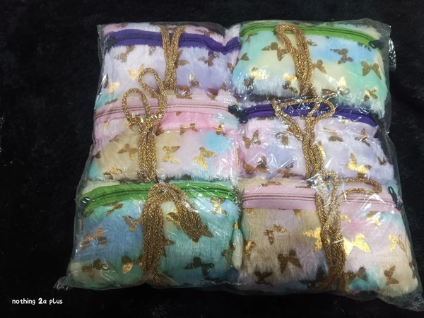 Butterfly kanjak sling bag. Pack of 12.Color random only as per packet