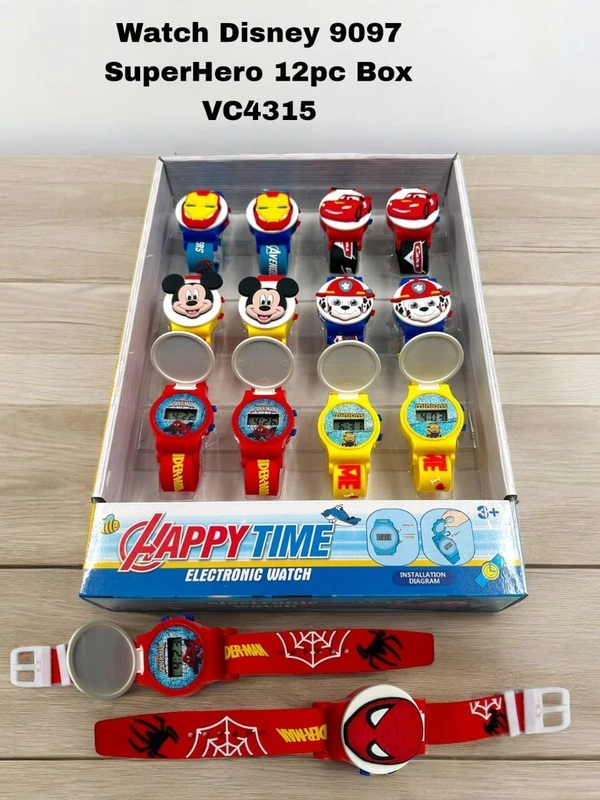 Disney watch with openable cover on dial