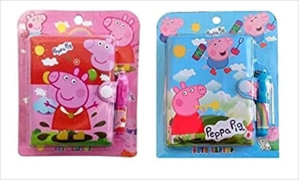 Mini Diary with Pen Dino, peppa pig, unicorn, frozen available