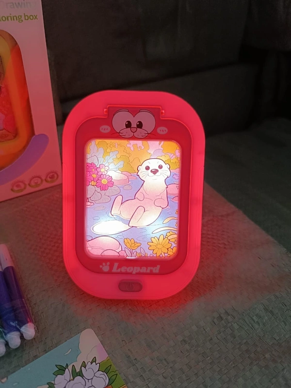 Drawing coloring pad with light.Color random only girl or boy choice possible
