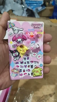 Nail art cum jewellery kit cards Capybara and kuromi available pack of 10 cards