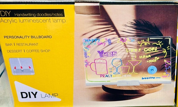 Acrylic luminescent writing  board Size 20*30 cms Limited stock