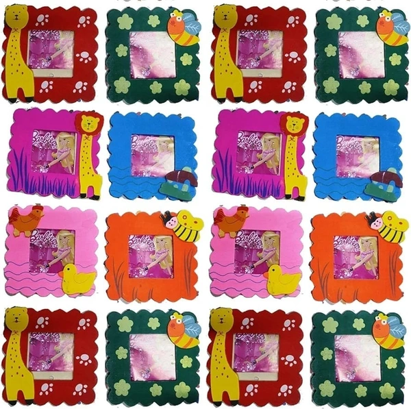 Woodem cute Animal design photo frame with stand