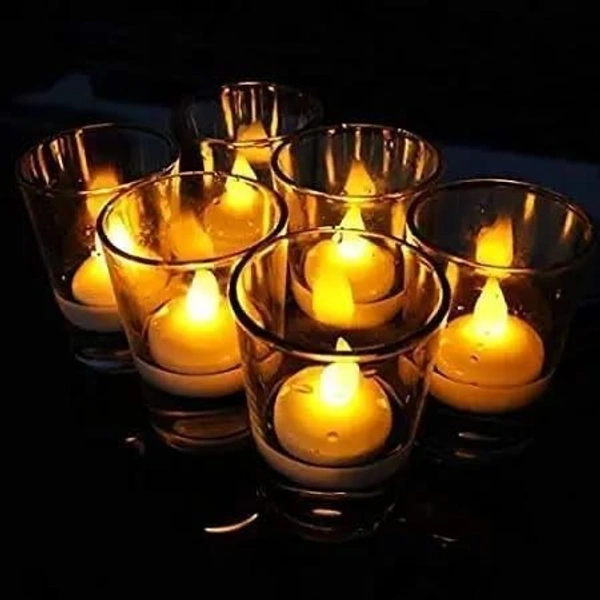 * Water sensor candles*  💥💥💥💥💥💥💥💥💥  Battery Operated Floating Candle diya Lights 💫💫💫💫💫💫💫💫   Tealight Decorative  Water Floating LED Candles for Ganesh Utsav,  Diwali Decorations,parties,  Smokeless & Flameless and a Unique candle for celebration.  Pack of 24 pieces box packing💫💫