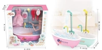 Baby doll bath tub with real working shower