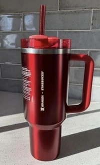 Stanley x Starbucks Holiday Red 40oz Tumbler Cup - Limited Edition - Dark Burgundy