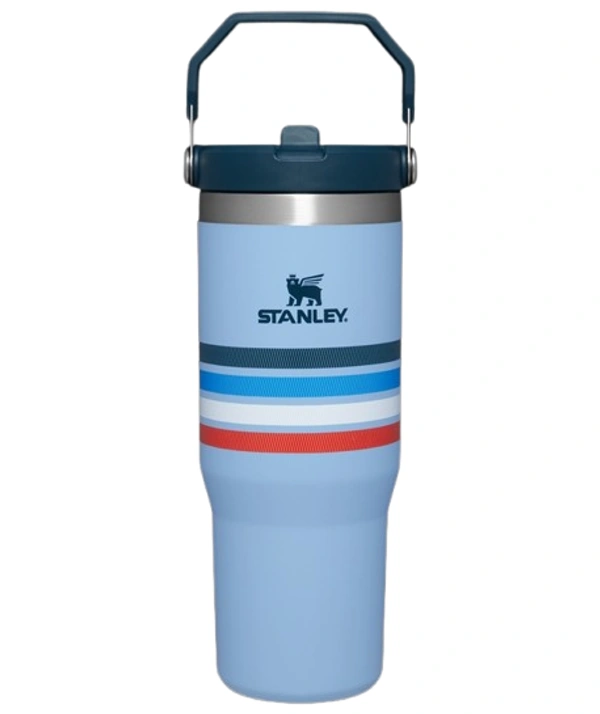 Stanley IceFlow Stainless Steel Tumbler - Vacuum Insulated Water Bottle for Home, Office or Car Reusable Cup with Straw Leak Resistant Flip Cold for 12 Hours or Iced for 2 Days, 30OZ - Cerulean