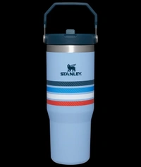Stanley IceFlow Stainless Steel Tumbler - Vacuum Insulated Water Bottle for Home, Office or Car Reusable Cup with Straw Leak Resistant Flip Cold for 12 Hours or Iced for 2 Days, 30OZ - Cerulean
