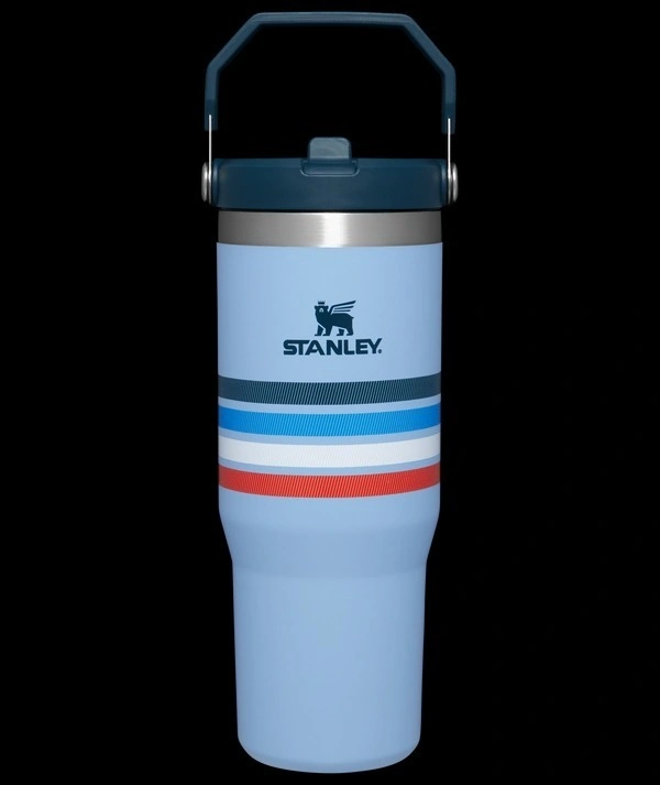 Stanley IceFlow Stainless Steel Tumbler - Vacuum Insulated Water Bottle for Home, Office or Car Reusable Cup with Straw Leak Resistant Flip Cold for 12 Hours or Iced for 2 Days, 30OZ - Cerulean