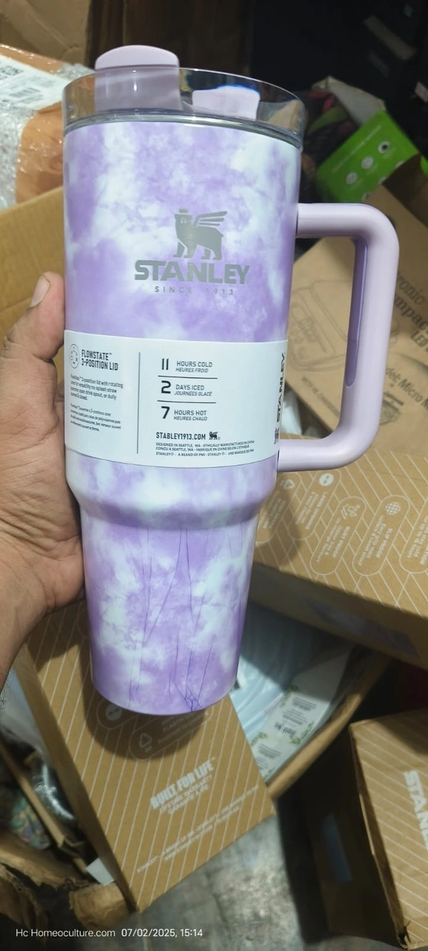 Stanley Stainless Marble Stone Steel Adventure Quencher Travel Tumbler 1.1 Liters - Orchid