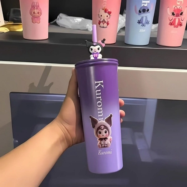 Kuromi Sipper Tumbler Volume - 710ml Insulated Steel | One piece - Kuromi
