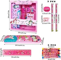 Stationery Gift Set  8015 Pencil Box Set for School,Stationery Gift set for Bots/Girls स्पाइडरमैन आर्ट मेटल पेंसिल बॉक्स  (1 का सेट, लाल)
