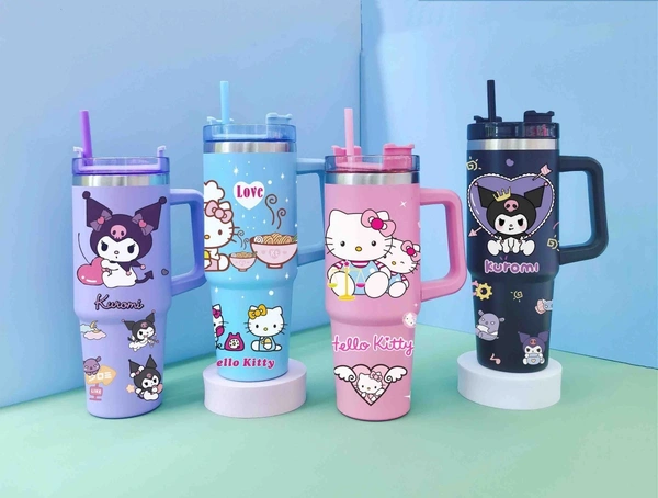 Cute Disney & Sanrio Kuromi Stainless Steel Insulated Sippers – Leakproof & Stylish Thermos Bottles
