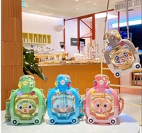 new arrival portable Leak-Proof sport water bottle school bpa free for kids plastic water bottle with straw