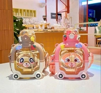new arrival portable Leak-Proof sport water bottle school bpa free for kids plastic water bottle with straw