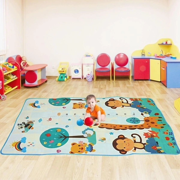  Play Mat For Baby & Kids Large Size, Baby Carpet, Play Mat Crawling Baby,Double Sided Water Proof Baby Mat (Extra Large Size-6 Feet X 4 Feet, Different Colour), Multicolor,1 Count