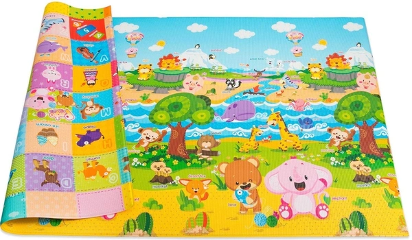  Play Mat For Baby & Kids Large Size, Baby Carpet, Play Mat Crawling Baby,Double Sided Water Proof Baby Mat (Extra Large Size-6 Feet X 4 Feet, Different Colour), Multicolor,1 Count