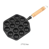 Grill Pan 14 Holes Takoyaki Ball Baking Dish for Home Indoor 14 hole appe maker
