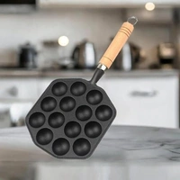 Grill Pan 14 Holes Takoyaki Ball Baking Dish for Home Indoor 14 hole appe maker