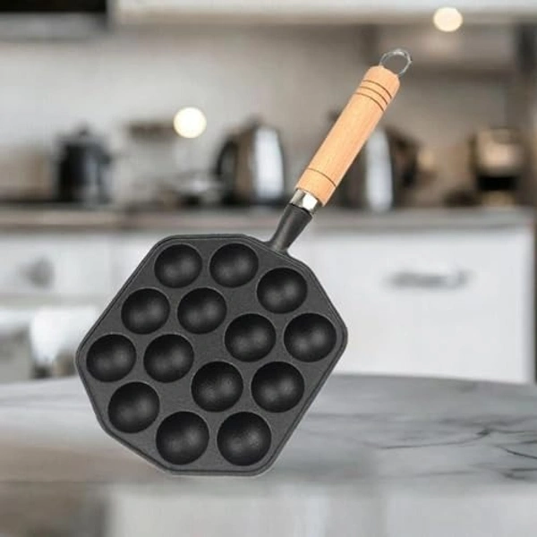 Grill Pan 14 Holes Takoyaki Ball Baking Dish for Home Indoor 14 hole appe maker