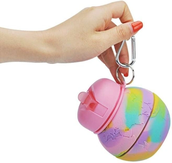 FOLDABLE BOTTLE Earth Water For Picnic, Sports, School, Travel, bicycle, Birthday Gifts, Shockproof, Silicone Collapsible Drink cup with Carabiner Clip